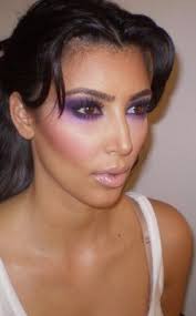 kim kardashian purple makeup fotd i