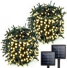 In fact they are better than our xmas tree lights. Extra Long 2 Pack Each 72ft 200 Led Solar String Lights Outdoor Upgraded Ultra Bright Waterproof Green Wire Solar Lights Outdoor Decorative 8 Lighting Modes Solar Xmas Tree Lights Warm White Amazon Com