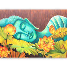 Famous Lord Buddha Sleeping Wall Art L