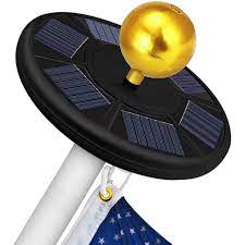 solar flag pole light solar flag
