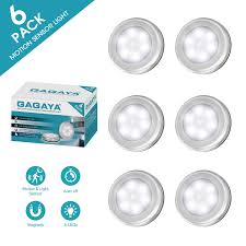 Led Motion Sensor Light Battery Operated Closet Lights Stick On Light For Closet Hallway Stair Step Cabinet Kitchen Garage Bathroom Wireless Wall Lamp For Home Indoor 6 Pack White Light