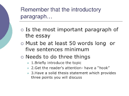 How To Write An Introductory Paragraph