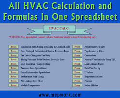 All Hvac Calculation And Formulas In