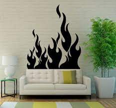Fire Flame Wall Vinyl Decal Stickers