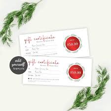 xmas gift certificate template