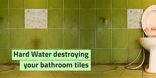 hard water stains from bathroom tiles