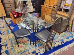 Small Round Glass Top Dinette Set
