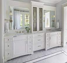 Frosted Glass Bathroom Linen Cabinets