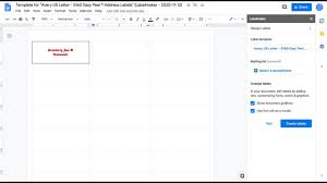 how to make labels in google docs