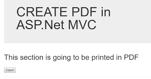 create and pdf in asp net mvc5
