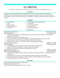 Resume Sample Resume For Office Assistant Position