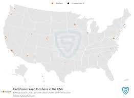 number of corepower yoga locations in
