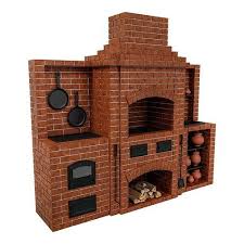 bbq brick oven 3d model cgtrader