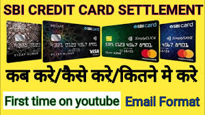 sbi credit card settlement