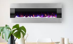 Northwest Electric Fireplace Wall Mounted With Led Fire And Ice Flame Adjustable