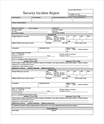     security incident report form template Progress Report   incident  report sample format Template net