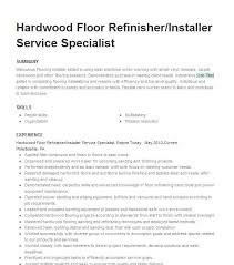 hardwood flooring specialist resume sle