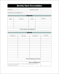 Template For Bank Reconciliation Ceansin Me