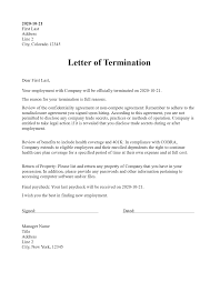 35 perfect termination letter sles