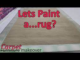 painting carpet with chalk paint