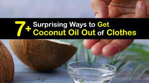 cleaning coconut oil stains removing