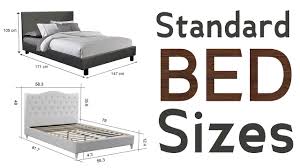 standard bed sizes in india