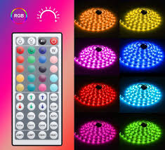 Led Strip Lights With Remote Control 16 4ft Non Waterproof Rgb Light Strip Kits With Remote For Room Bedro Strip Lighting Led Tape Lighting Led Strip Lighting