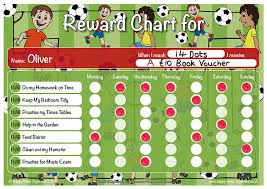 Football Theme Childs Boys Reward Behaviour Charts Quality
