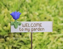 welcome to my garden sign fairy