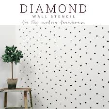 White Diamond Pattern Accent Wall
