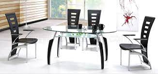 Contemporary Dinette Oval Glass Top