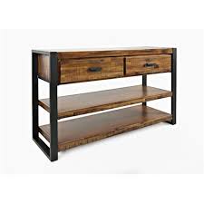 console table with drawers and shelf