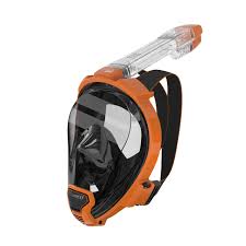 Ocean Reef Aria Qr W Camera Holder Full Face Snorkeling Mask Anti Fog Orange