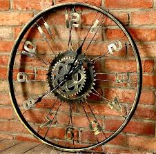 bicycle wheel wall clock clock wall