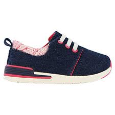 Oomphies Sunny Girls Navy Pink Athletic Shoe