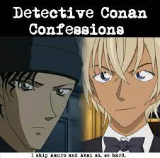 Detective Conan Confessions — I ship Amuro and Akai so, so hard.