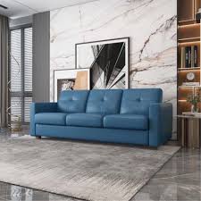 lv01292 sleeper sofa blue leather