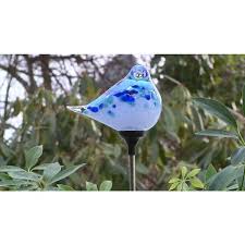 Depalmas Solar Glass Bird Garden Stake
