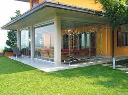 Patio Closed Off With Folding Glass