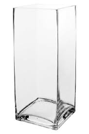 12 Decorative Square Glass Vase