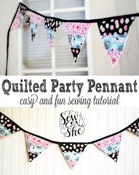 quilted party pennant free sewing