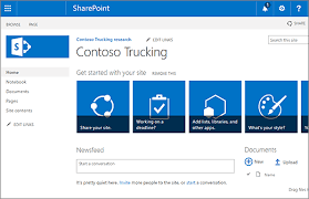 create a team site in sharepoint