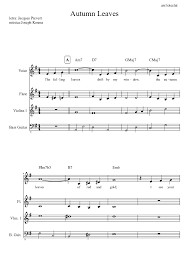 Autumn Leaves Sheet Music Download Free In Pdf Or Midi