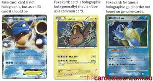 Fake cards can also be spotted when the pokeball is either upside down or the colour is too light, wordings on a fake is usually darker than compared to a real one which is lighter in colour How To Spot Fake Pokemon Cards Fake Pokemon Cards Pokemon Cards Pokemon