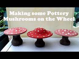Pottery Mushrooms On The Wheel