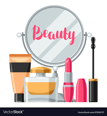 skincare and makeup background vector image