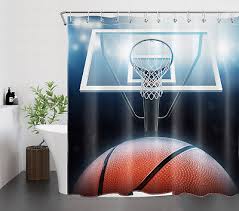 Basketball Hoop Shower Curtain Sports