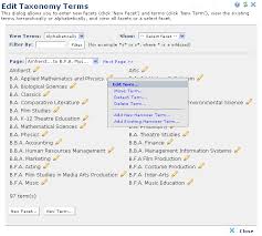 edit taxonomy facets terms