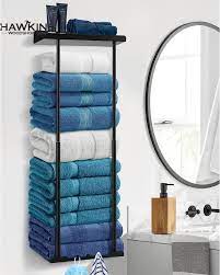 Bathroom Towel Storage Black Towel