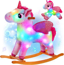 rainbow unicorn toys wooden chair gifts